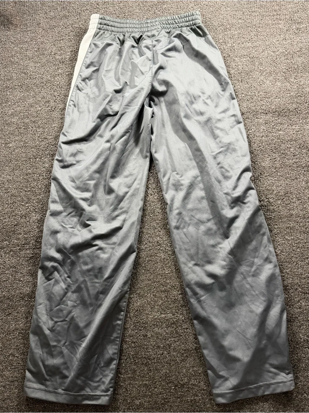 Puma Gray Track Pants with White and Red Trim